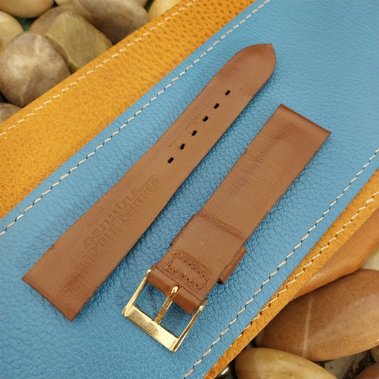 1950s 3/4" Gemex USA Saddle Leather nos Single-Keeper Vintage Watch Band
