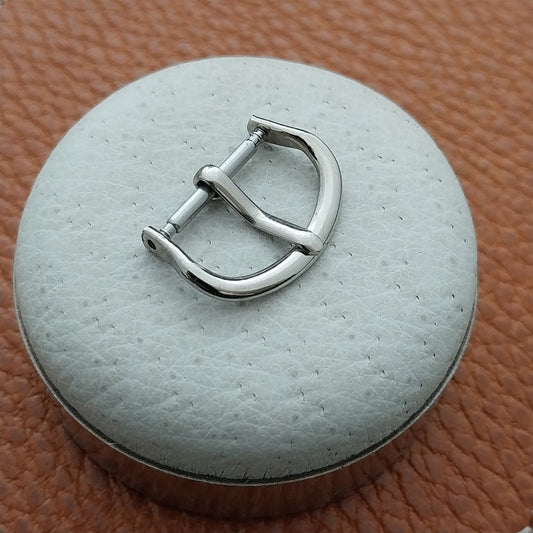 1940s 1950s 16mm Nickel Plate Unused Vintage Watch Strap Buckle