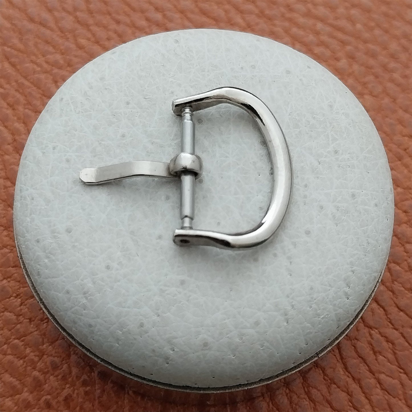 1940s 1950s 16mm Nickel Plate Unused Vintage Watch Strap Buckle