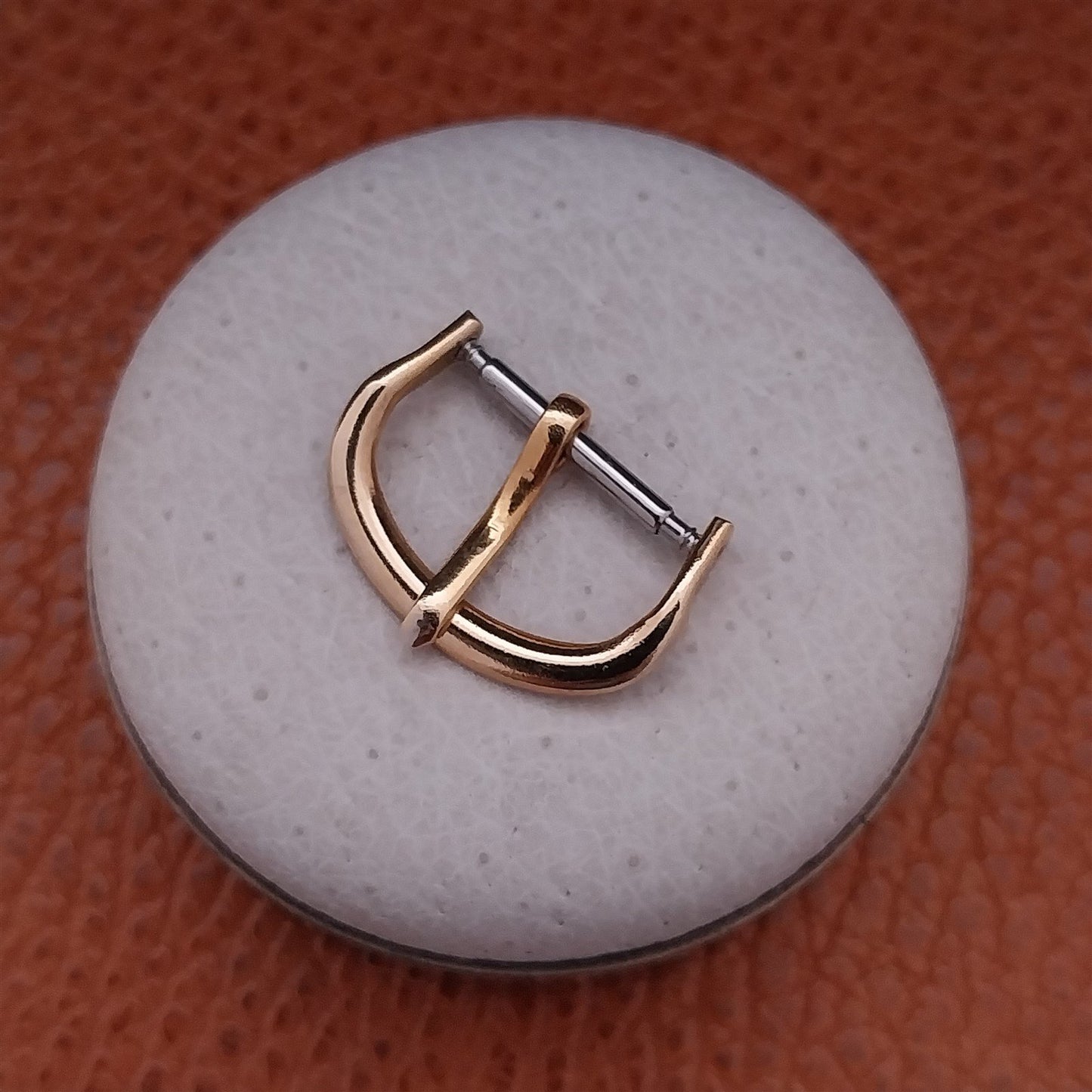 16mm Yellow Gold-Tone Unused 1940s-1950s Vintage Watch Strap Buckle