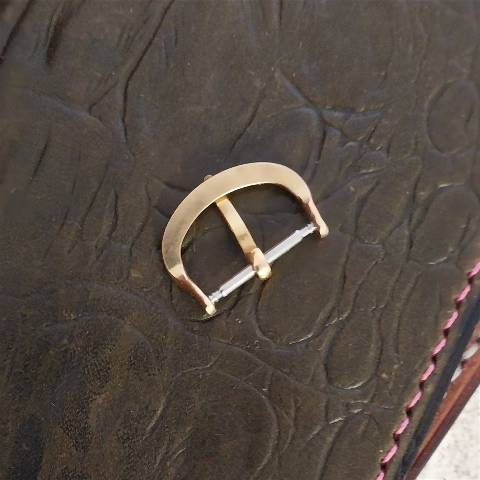 5/8" 16mm Yellow Gold-Tone nos Unused 1940s-1950s Vintage Watch Band Buckle