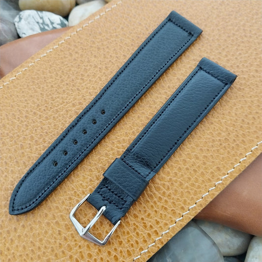 3/4" Kreisler Black Saddle nos Long Classic 1950s Vintage Watch Band