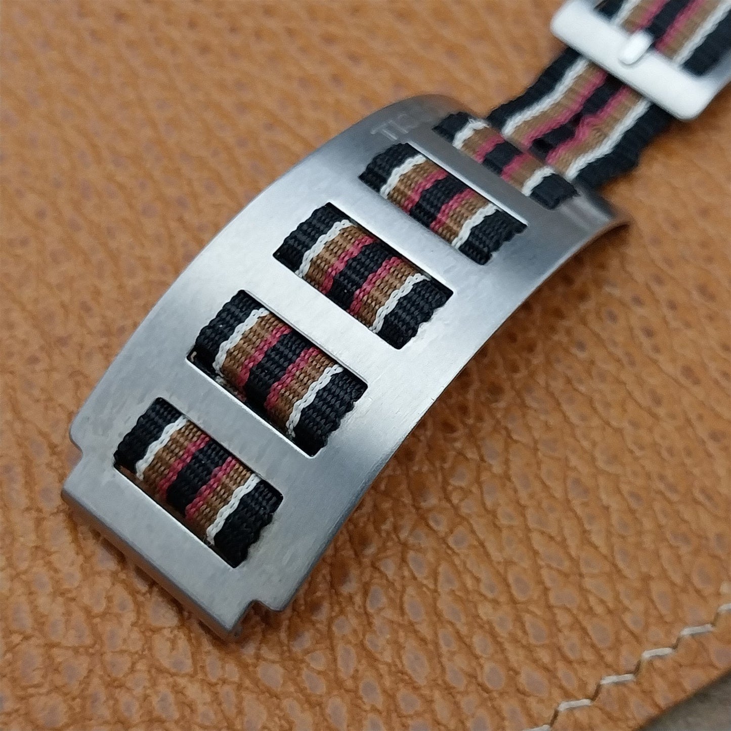 Vintage Tissot 17.2mm Stainless Steel Rally & Perlon Unused NOS 1960s Watch Band