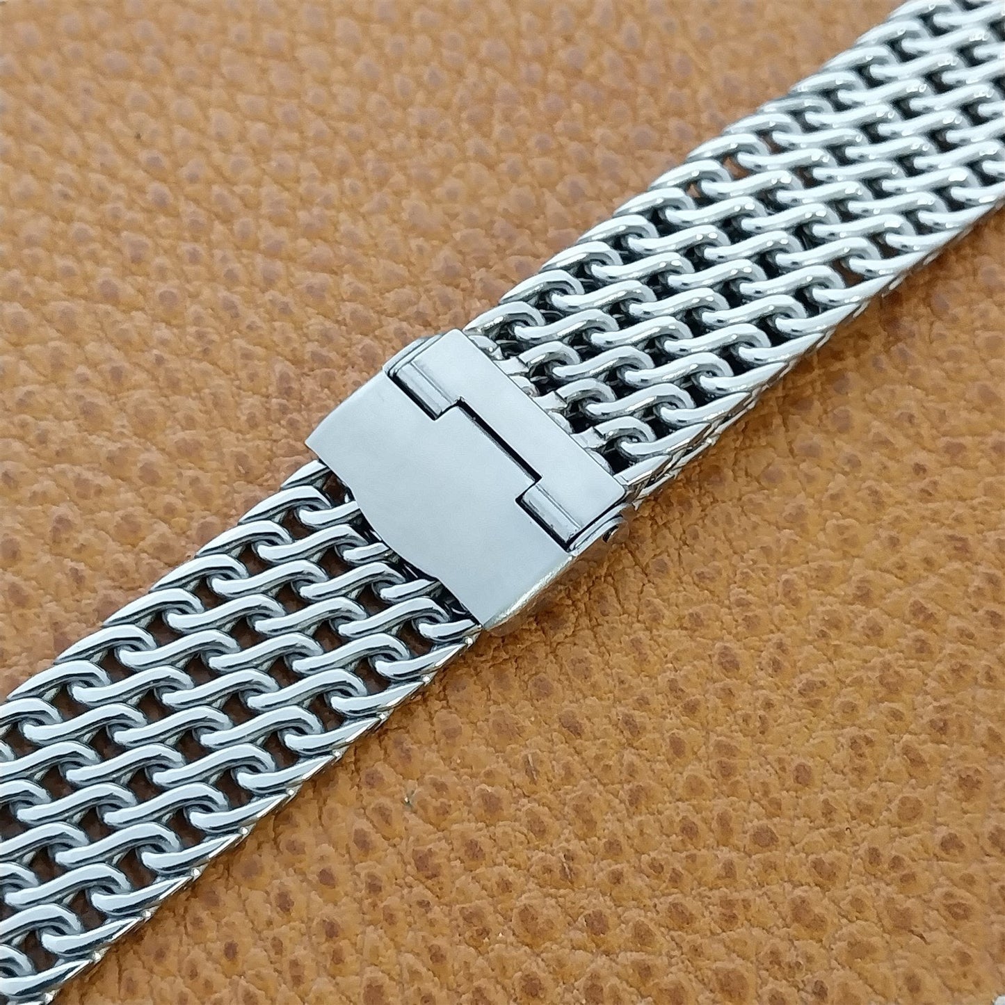 17.2mm Stainless Steel Thick Mesh Kreisler USA 1960s Vintage Watch Band