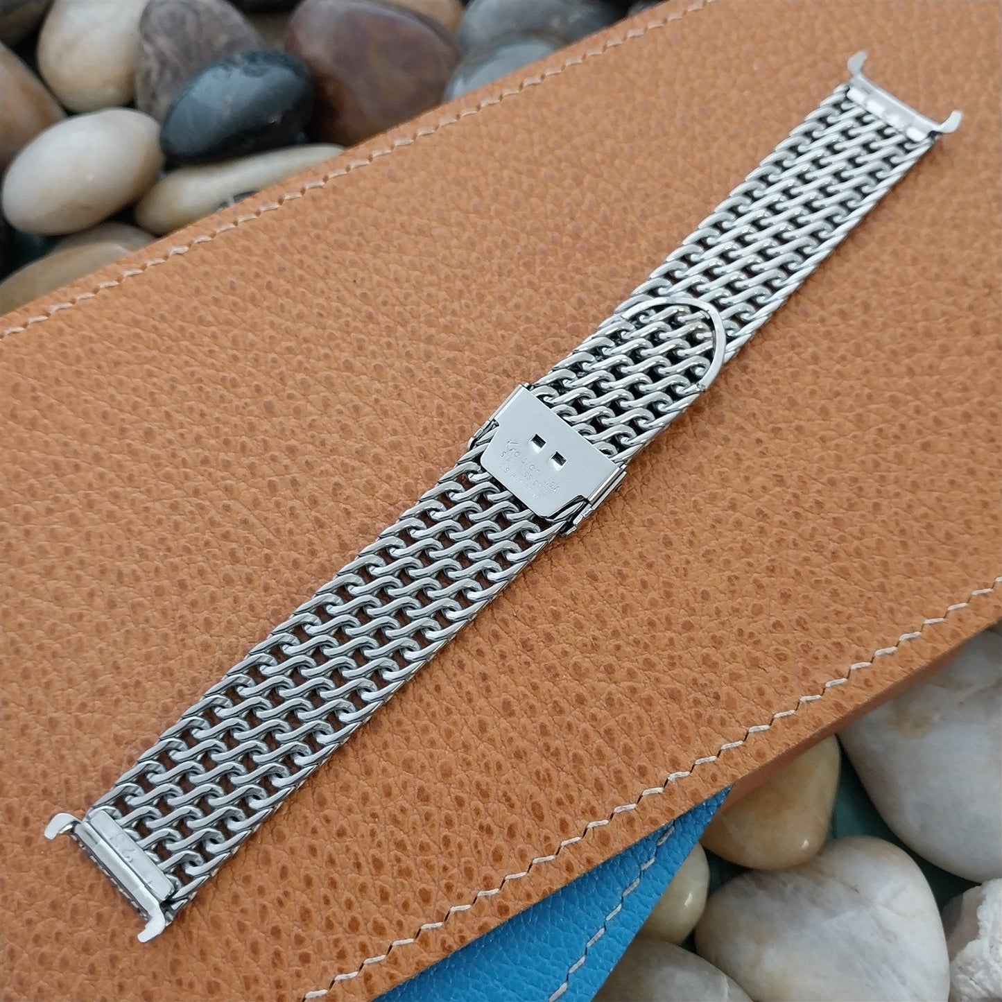 17.2mm Stainless Steel Thick Mesh Kreisler USA 1960s Vintage Watch Band