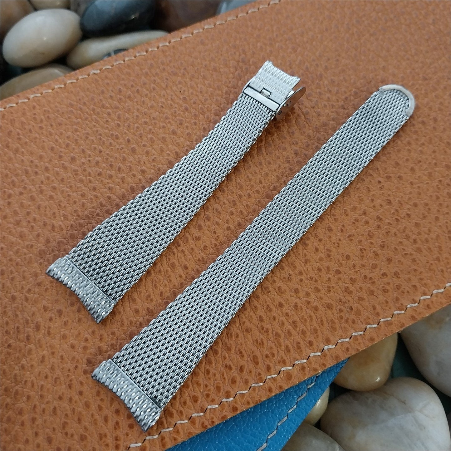 Longines Wittnauer 19mm Stainless Steel Mesh 1970s nos Vintage Watch Band