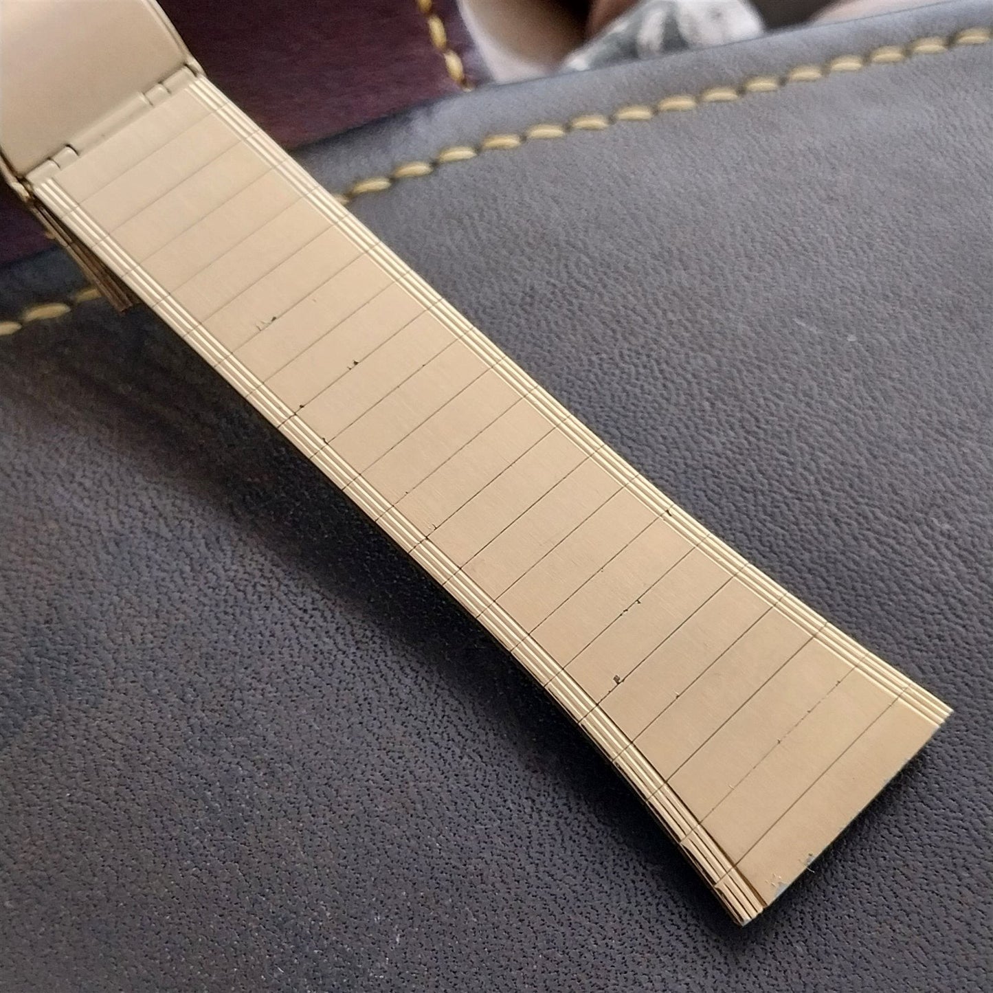 Vintage Bulova Yellow Gold electroplate 1970s Unused Classic Watch Band