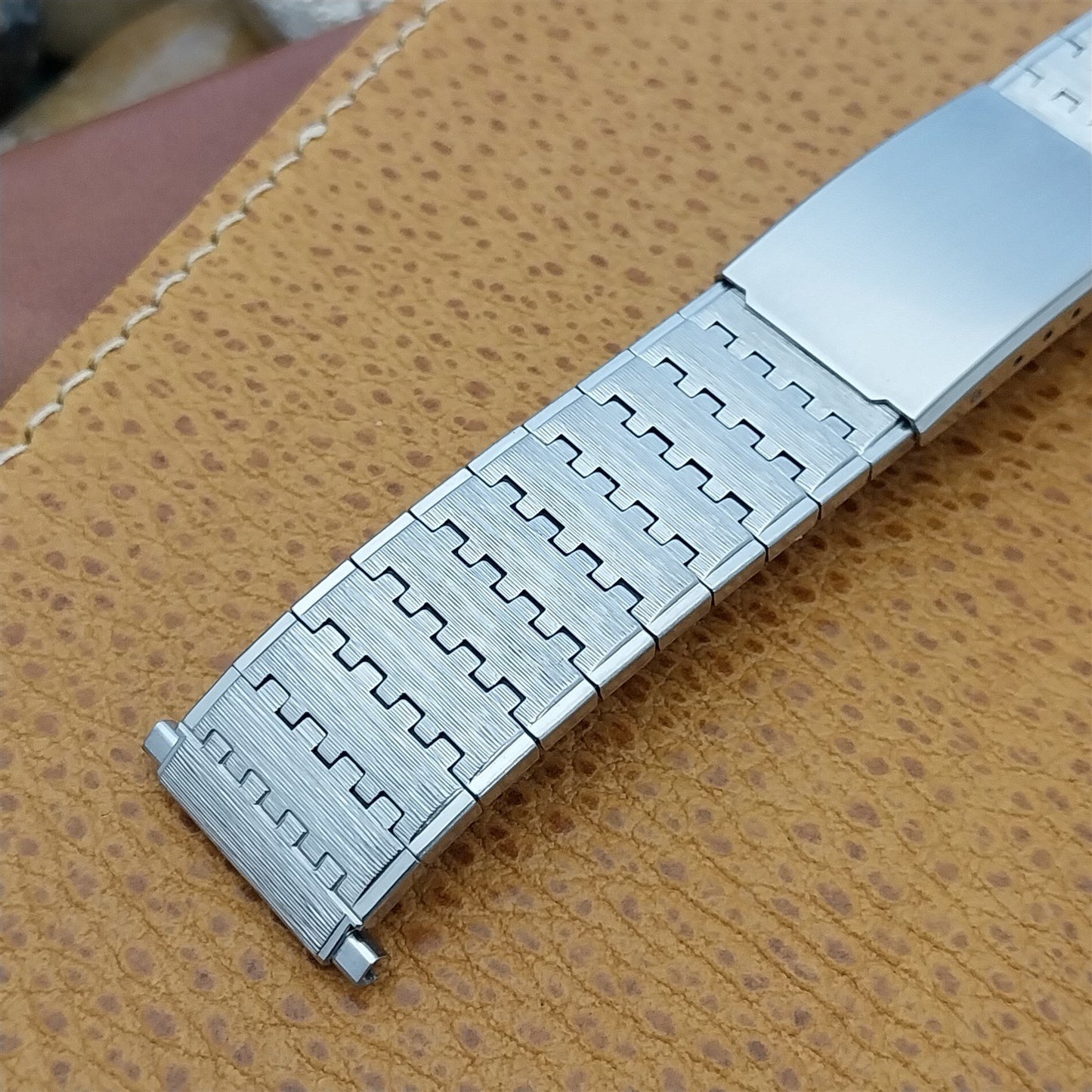 Vintage 20mm 22mm Stainless Steel Wide Speidel Spartacus Unused 1970s Watch Band