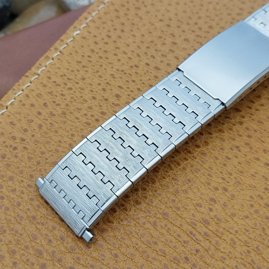 Vintage 20mm 22mm Stainless Steel Wide Speidel Spartacus Unused 1970s Watch Band