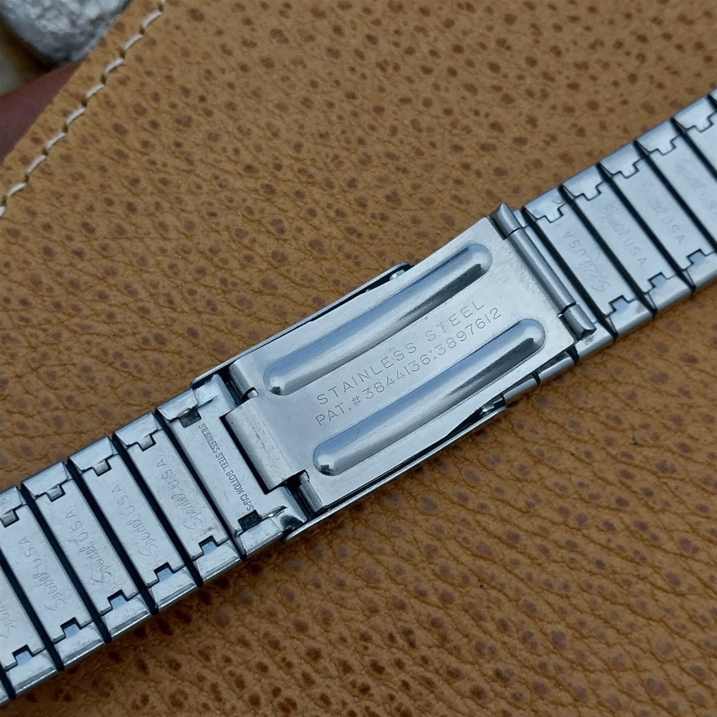 Vintage 20mm 22mm Stainless Steel Wide Speidel Spartacus Unused 1970s Watch Band