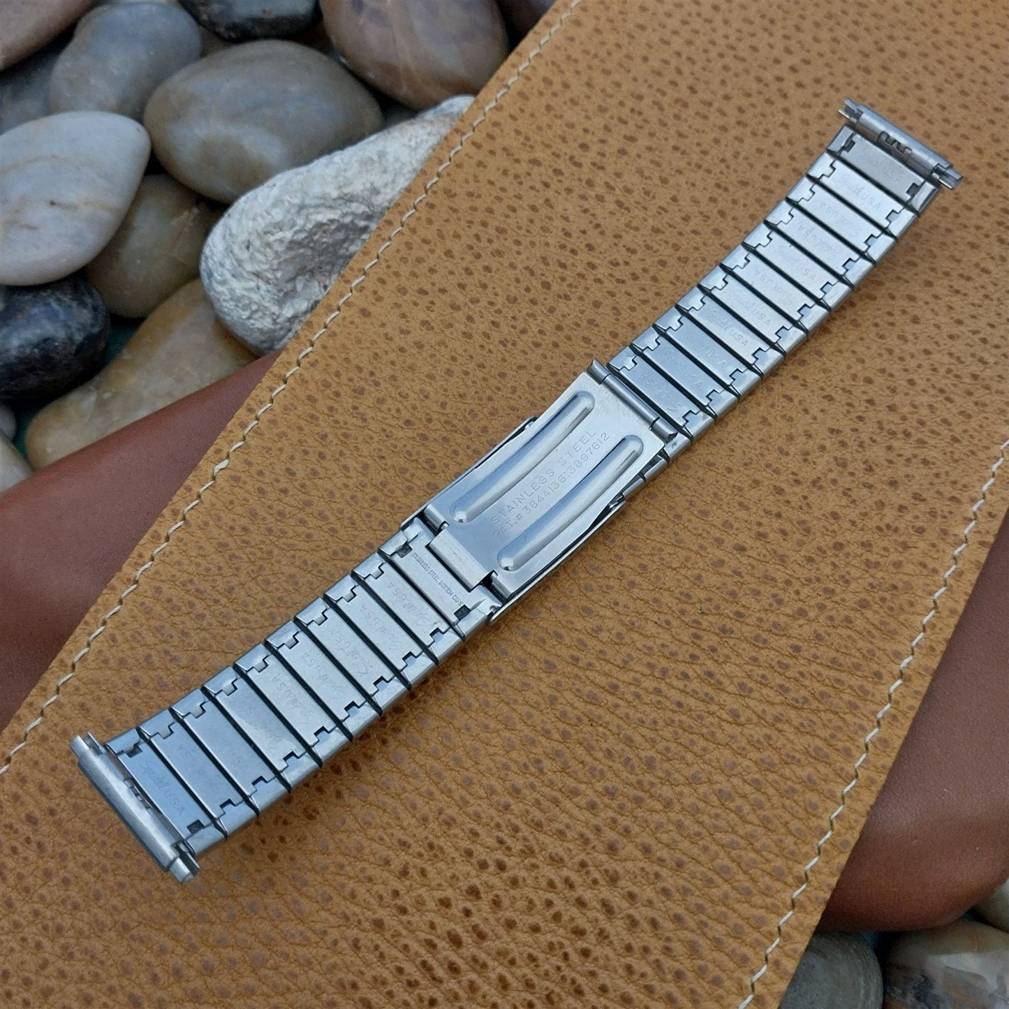 Vintage 20mm 22mm Stainless Steel Wide Speidel Spartacus Unused 1970s Watch Band
