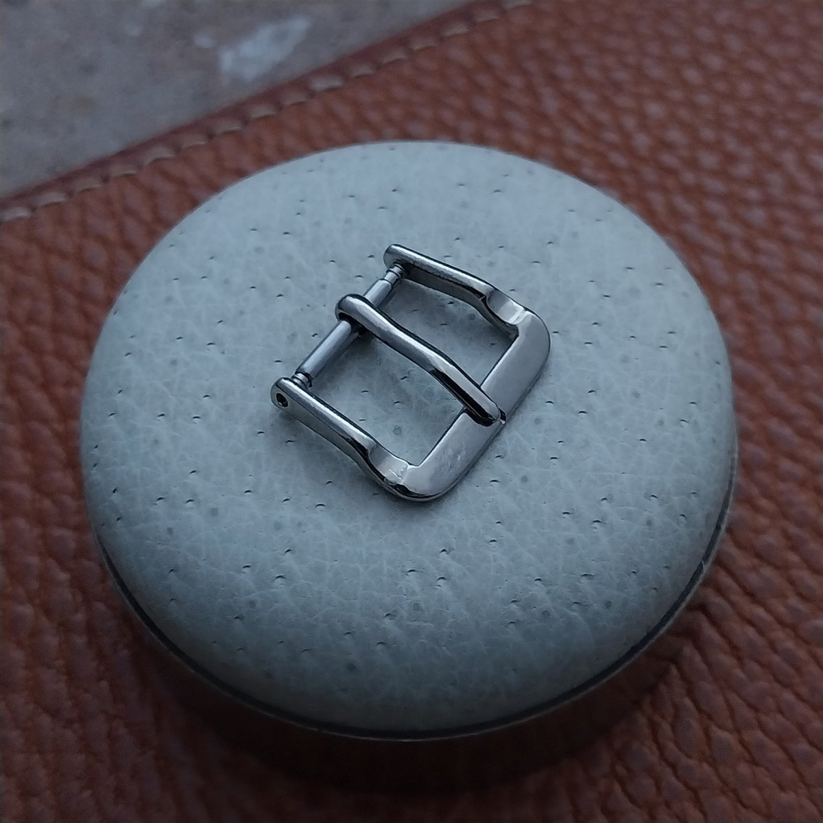 13mm Silver-Tone Classic 1960s Unused nos Vintage Watch Band Buckle