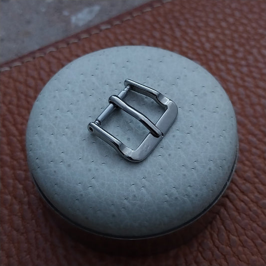 13mm Silver-Tone Classic 1960s Unused nos Vintage Watch Band Buckle