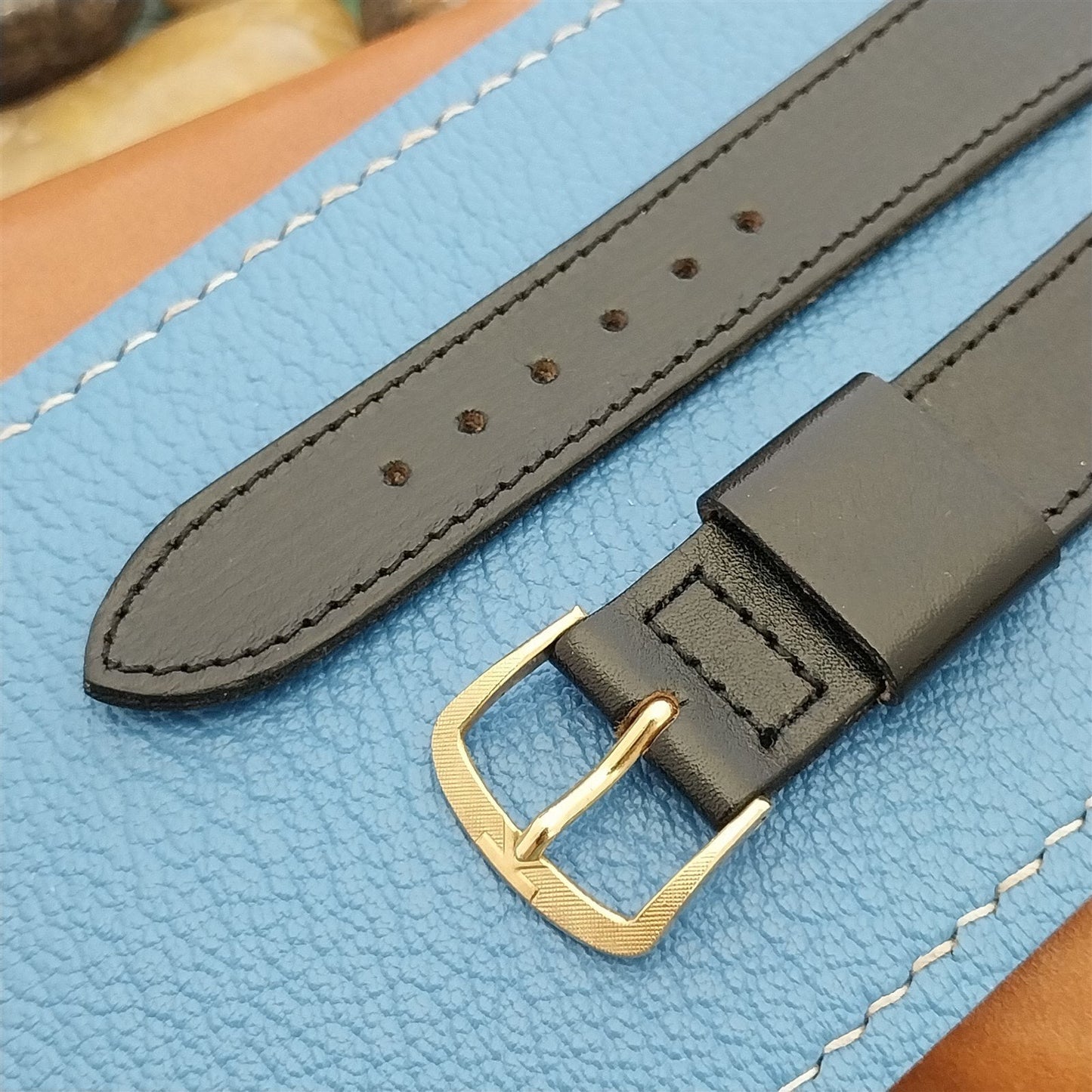 17.2mm Kalbe Tapered Norwegian Calf Leather Strap nos 1960s Vintage Watch Band