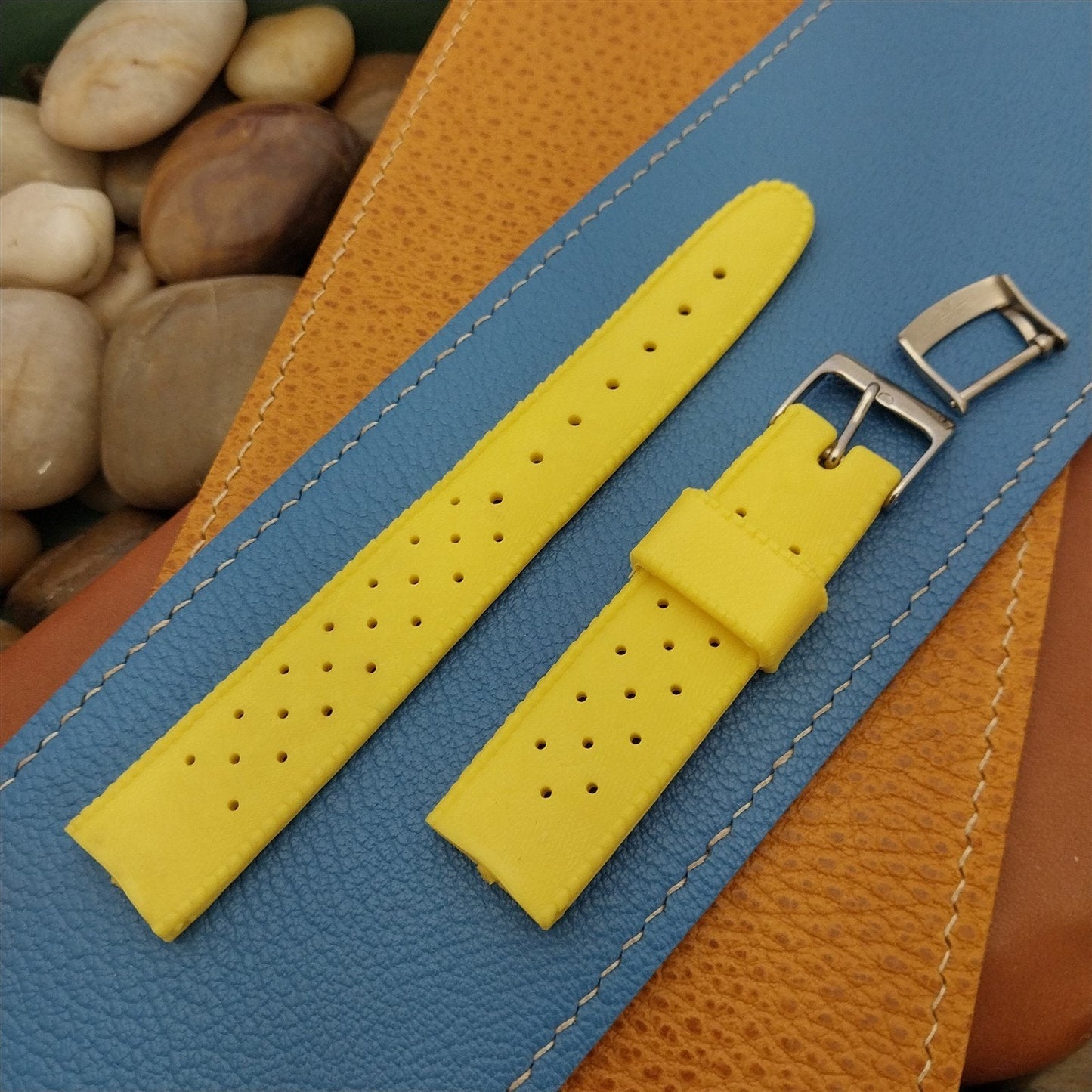 18mm Swiss SUB Dive Yellow Classic Skindiver Unused 1960s Vintage Watch Band