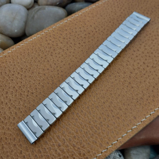 5/8" Crown USA 1950s Short Stainless Steel Expansion nos Vintage Watch Band