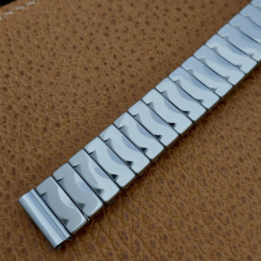 5/8" Crown USA 1950s Short Stainless Steel Expansion nos Vintage Watch Band