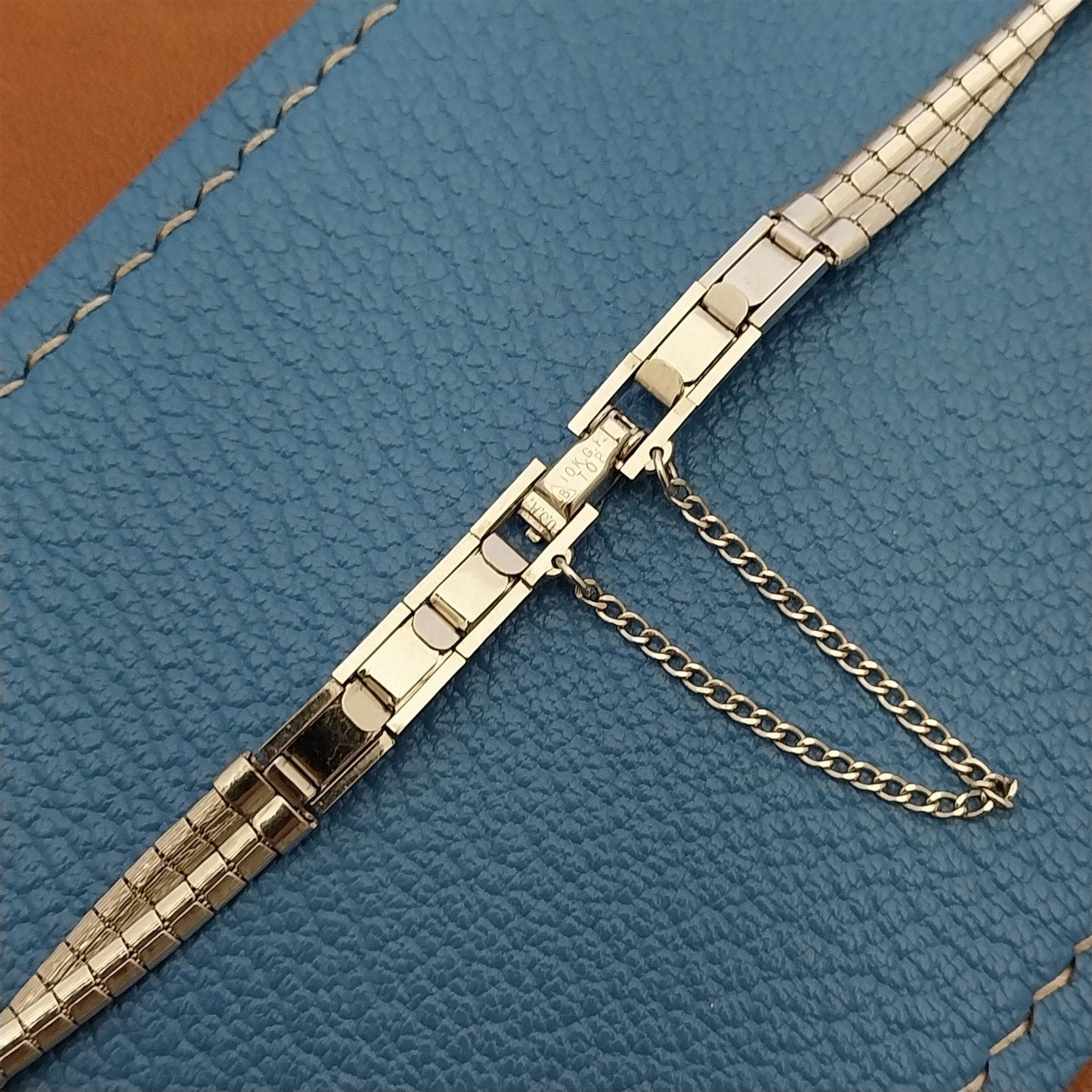 Ladies 10k White Gold-Filled Single-Lug JB Champion 60s Vintage Watch Band