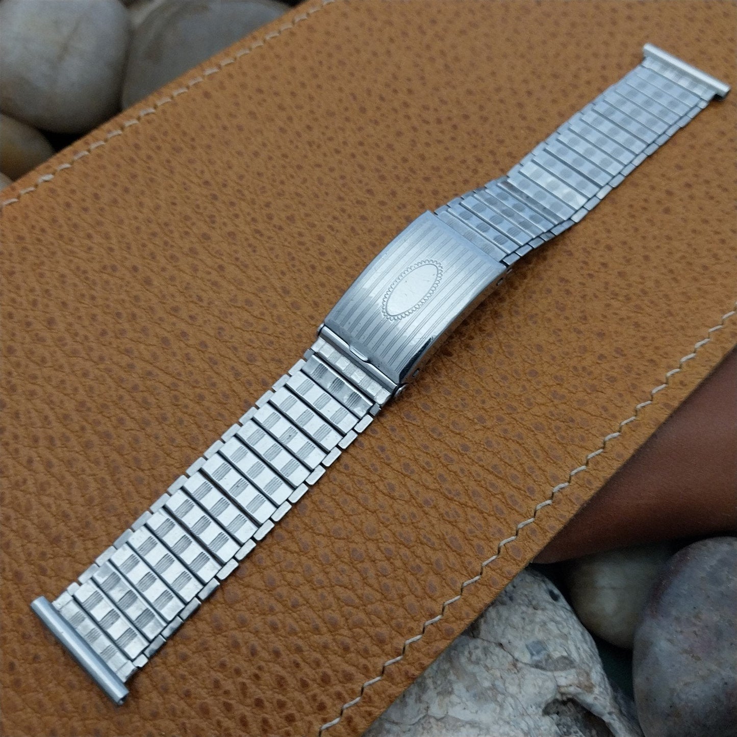 19mm 18mm 1920s-1930s Art Deco Chromium Plated Ladder Link Vintage Watch Band