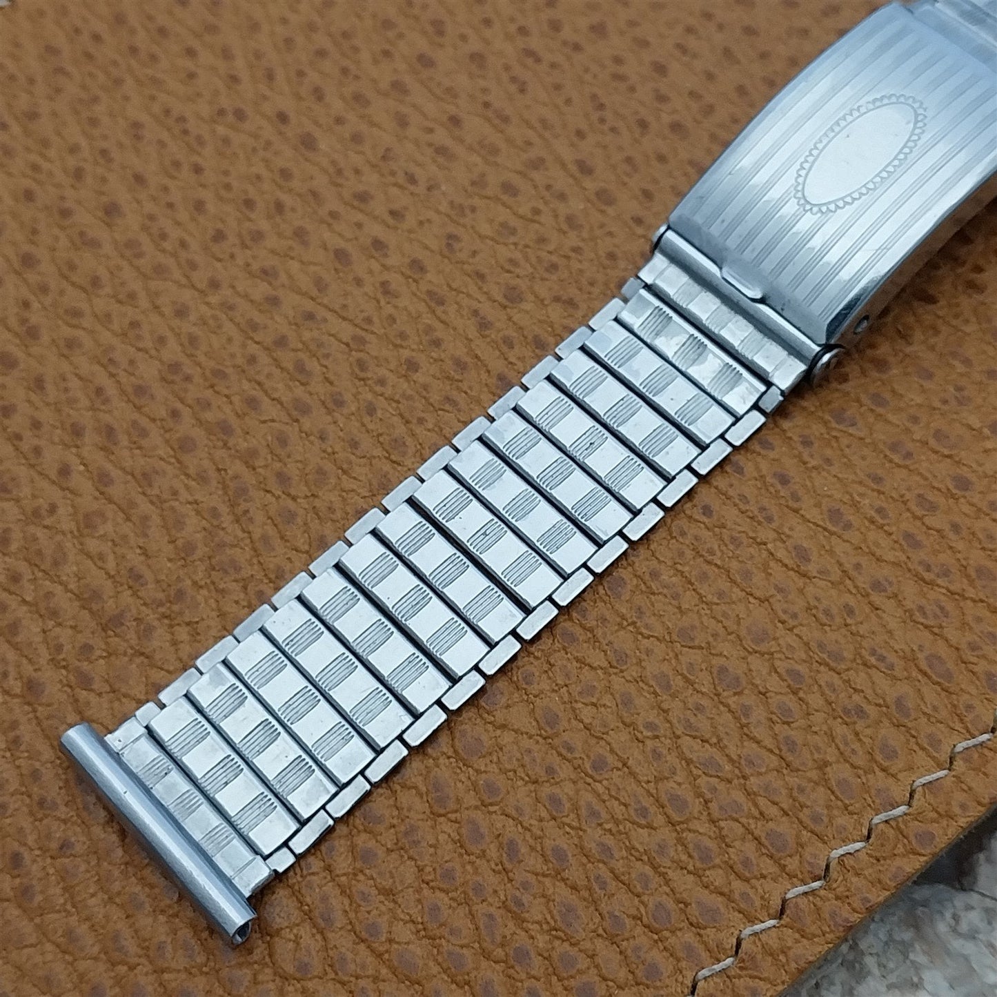 19mm 18mm 1920s-1930s Art Deco Chromium Plated Ladder Link Vintage Watch Band