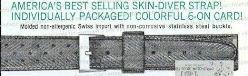 Vintage 18mm Swiss SUB Dive Yellow Strap Skindiver NOS Unused 1960s Watch Strap