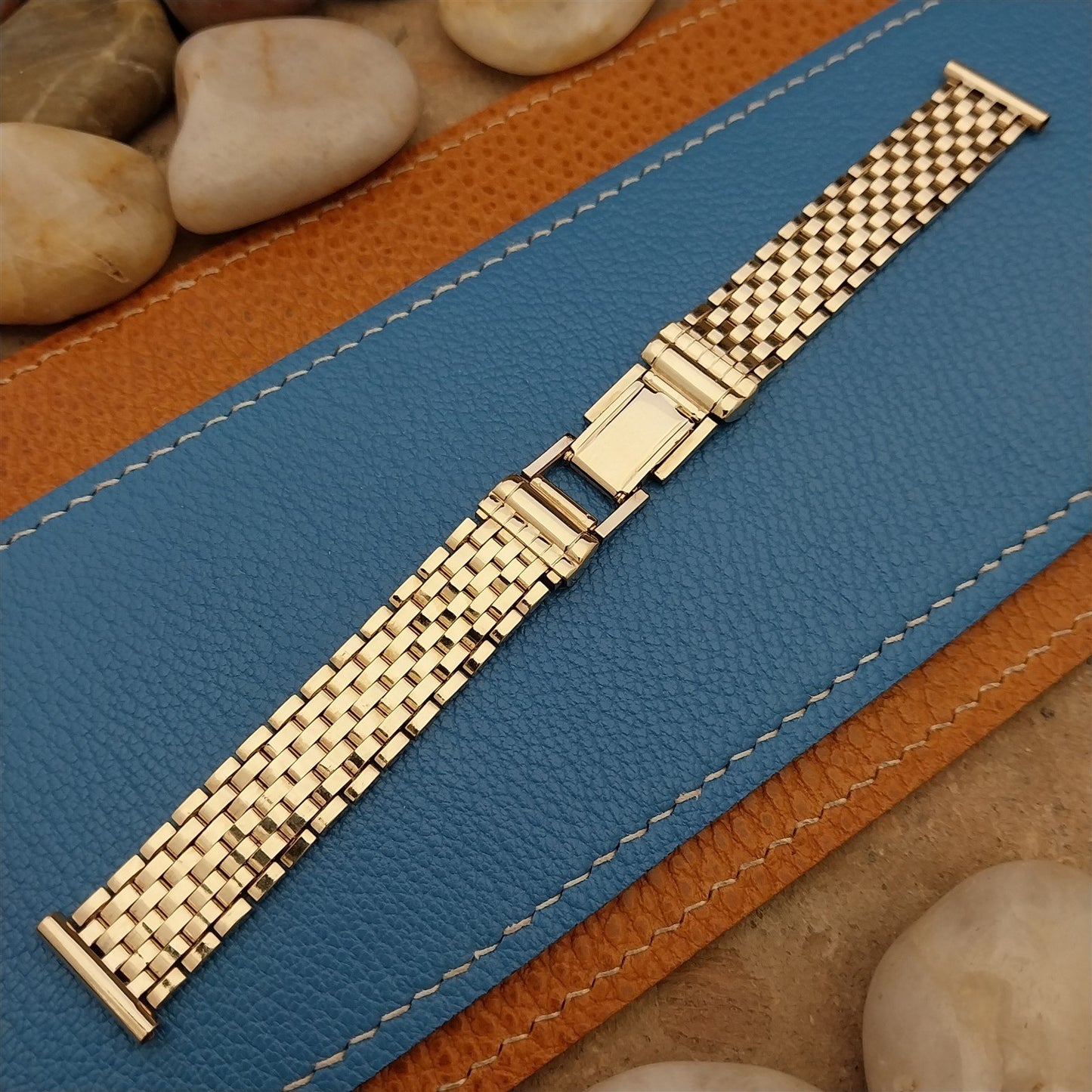 5/8" 12k Yellow Gold-Filled Mesh Kestenmade nos 1940s Unused Vintage Watch Band