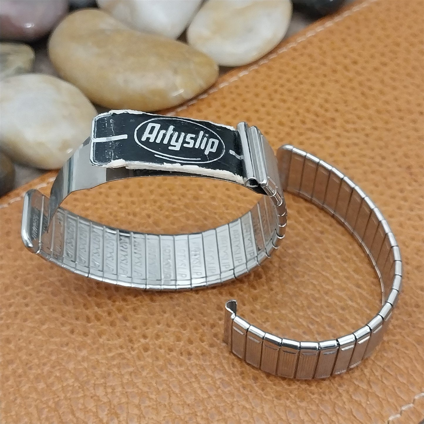 16mm Stainless Steel ArtySlip Military Cuff nos 1950s Vintage Watch Band