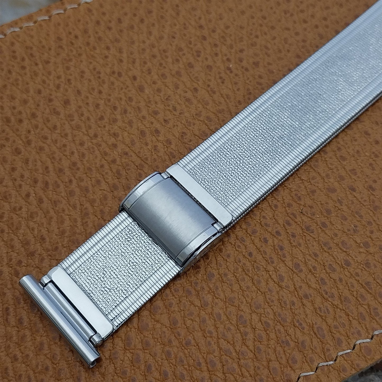 22mm Stainless Steel Wide Mesh nos 1960s Glauner & Epp Vintage Watch Band