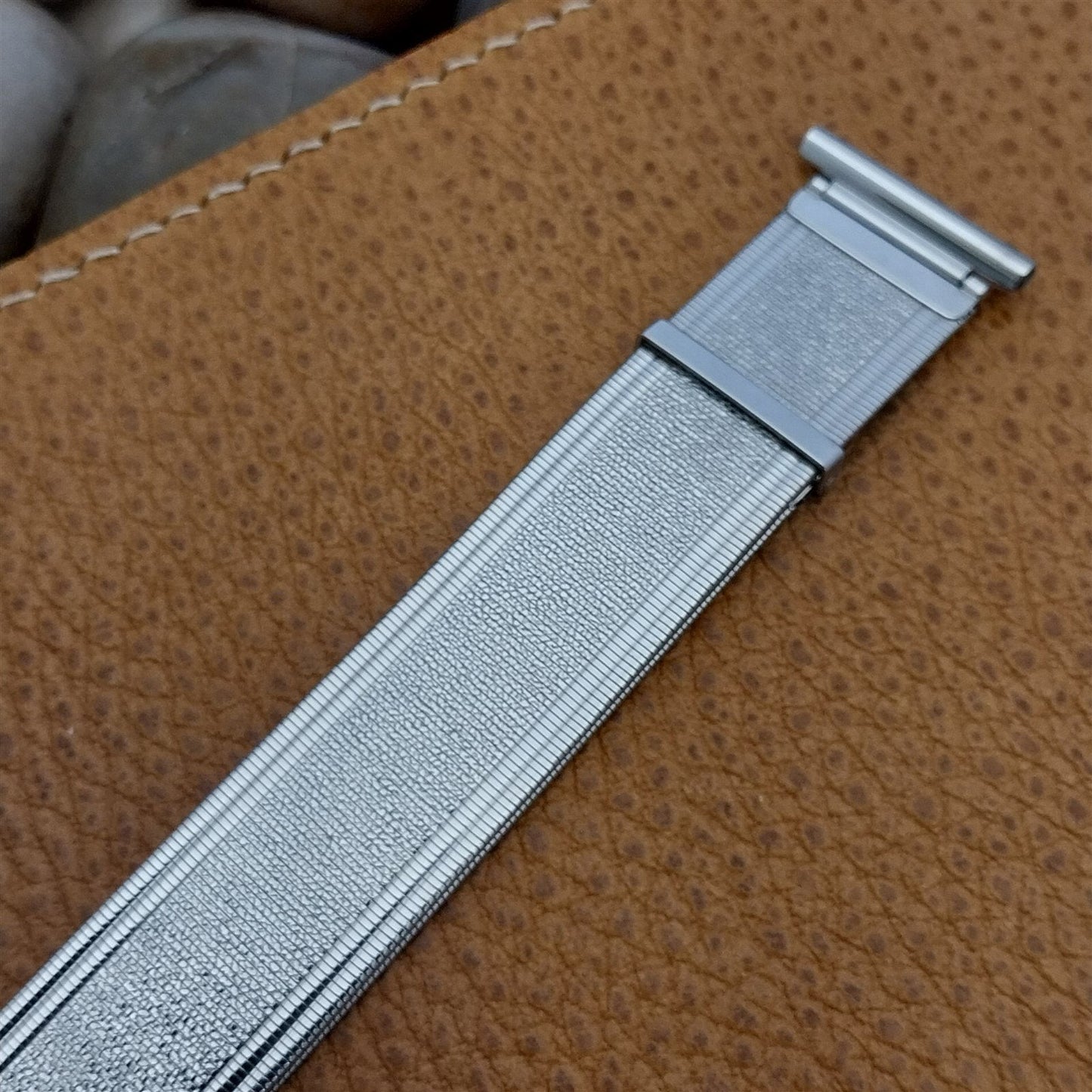 22mm Stainless Steel Wide Mesh nos 1960s Glauner & Epp Vintage Watch Band