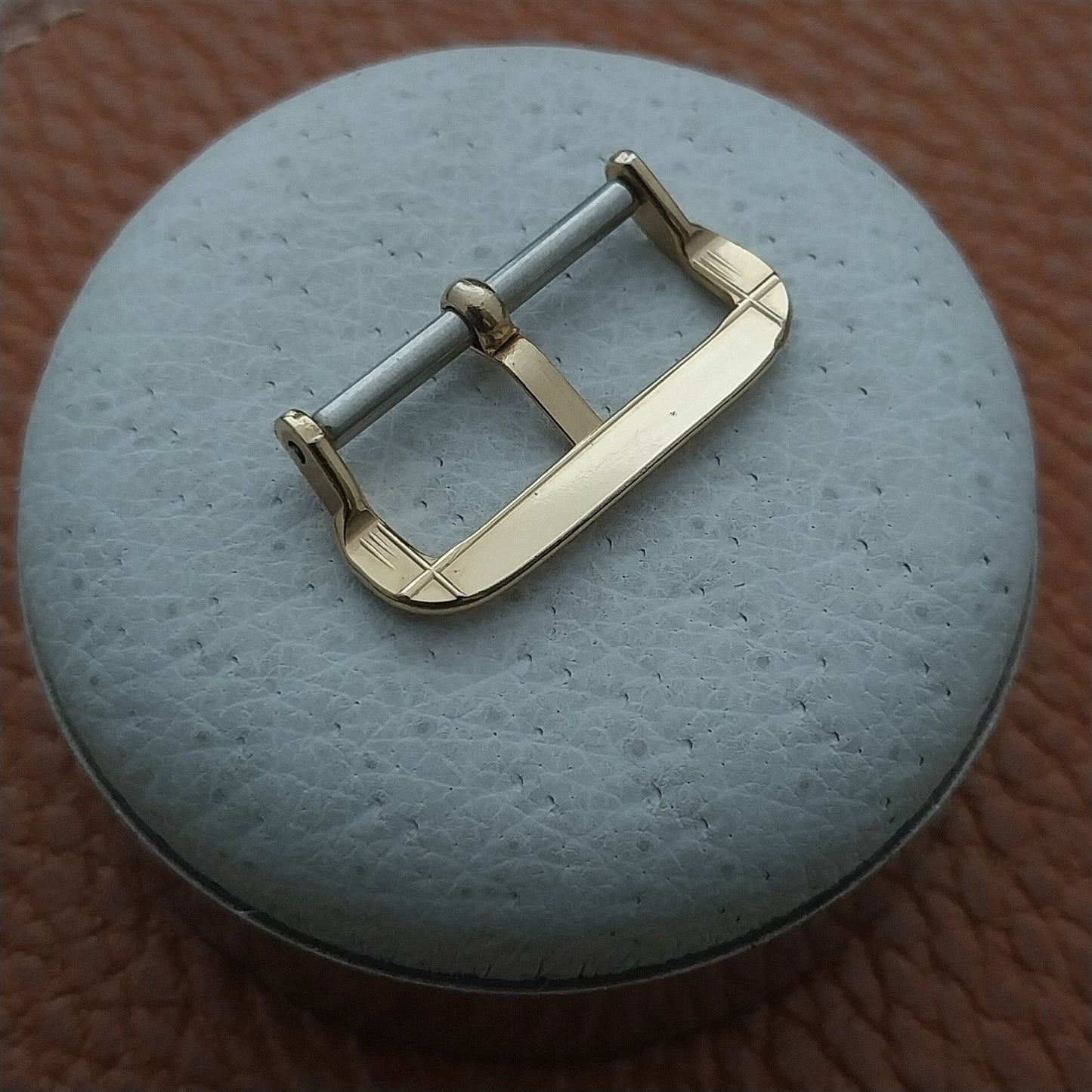 20mm Yellow Gold-Tone 1940s-1950s Vintage Strap Band Buckle