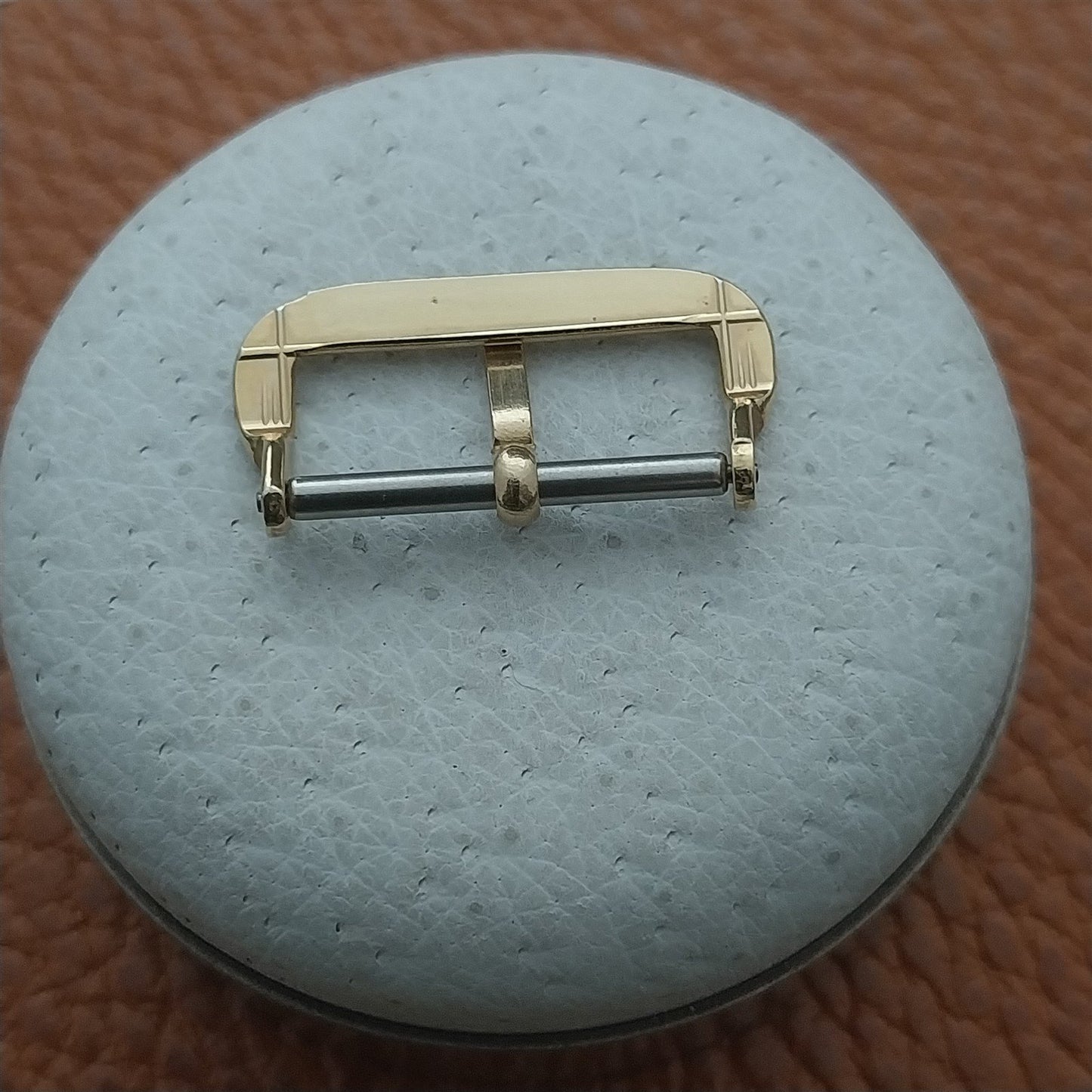 20mm Yellow Gold-Tone 1940s-1950s Vintage Strap Band Buckle