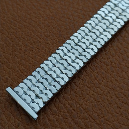 19mm 18mm 16mm White Gold-Filled 1956 Speidel Honeycomb nos Vintage Watch Band