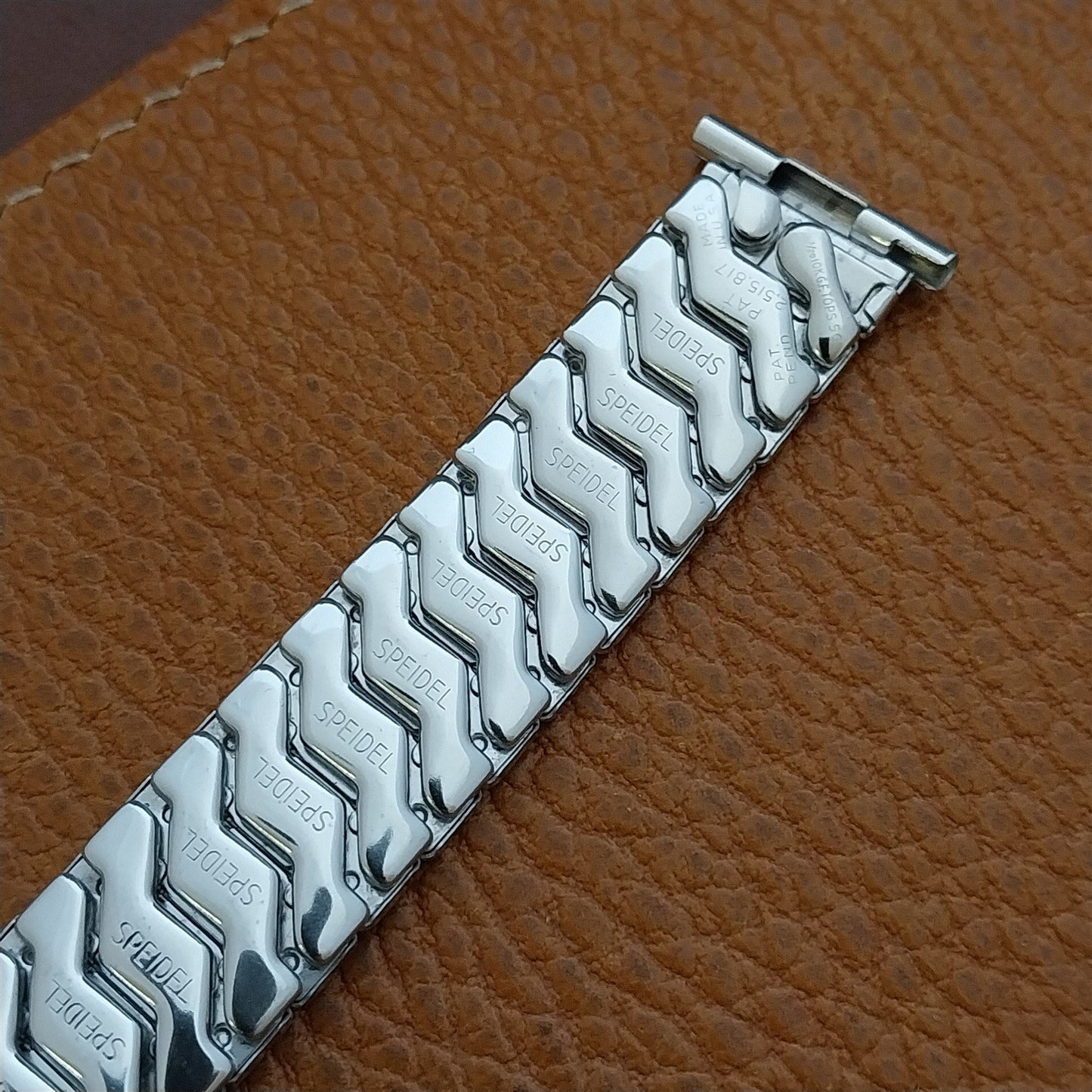 19mm 18mm 16mm White Gold-Filled 1956 Speidel Honeycomb nos Vintage Watch Band