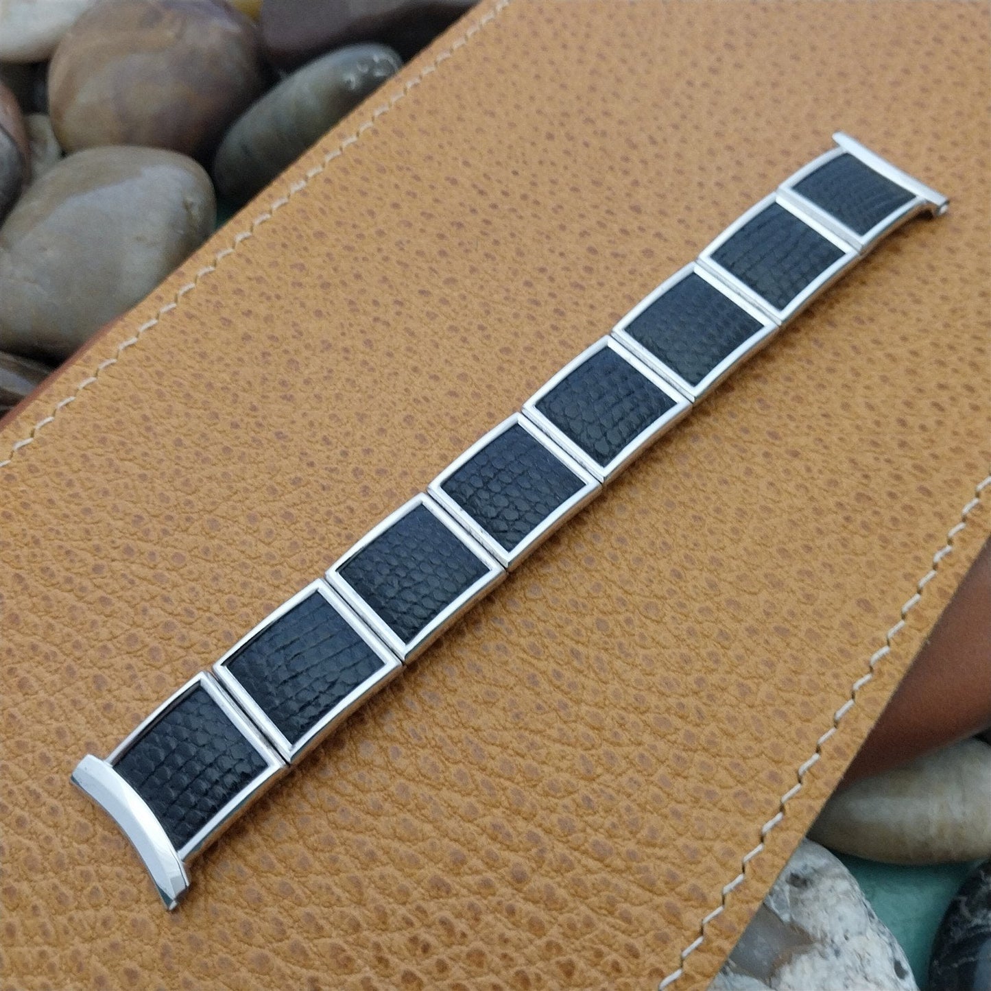 1955 White Gold-filled &Lizard Speidel Leatha-Elegance Unused Vintage Watch Band