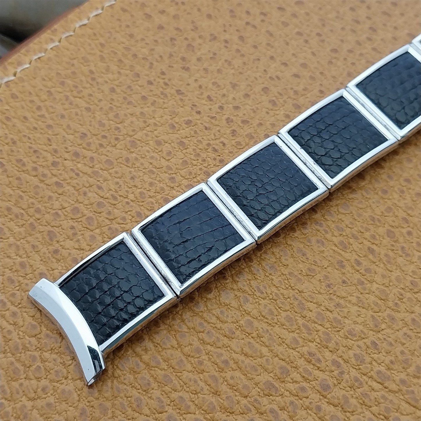 1955 White Gold-filled &Lizard Speidel Leatha-Elegance Unused Vintage Watch Band