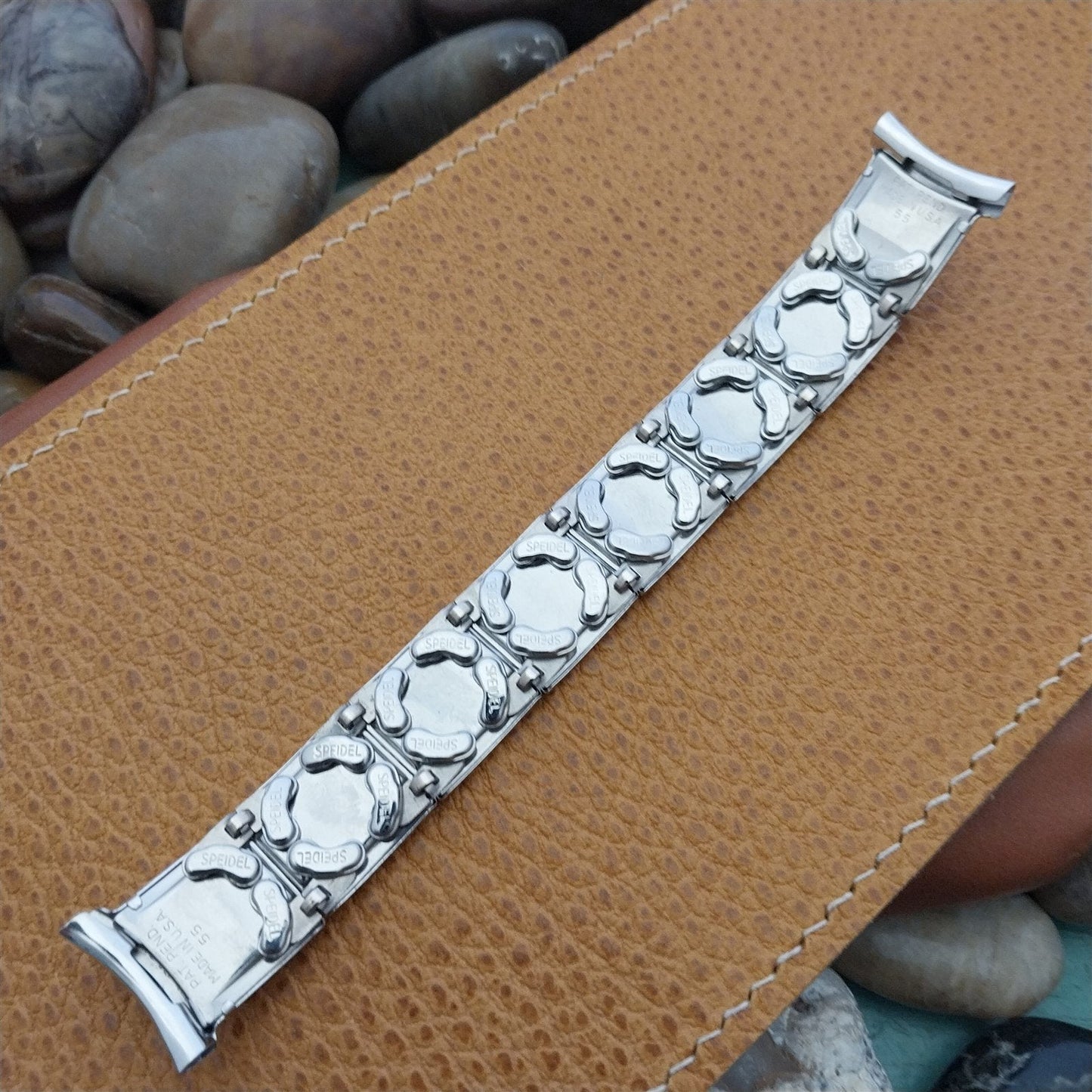 1955 White Gold-filled &Lizard Speidel Leatha-Elegance Unused Vintage Watch Band