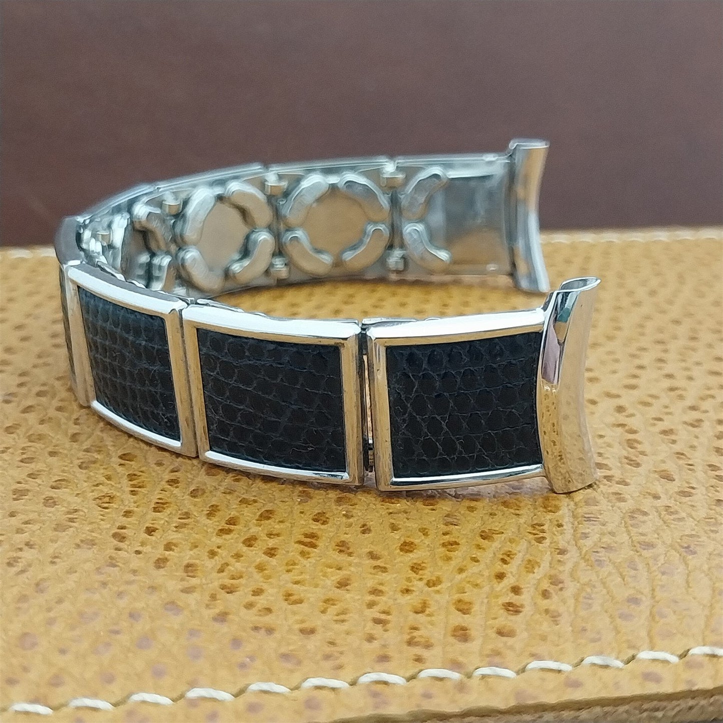 1955 White Gold-filled &Lizard Speidel Leatha-Elegance Unused Vintage Watch Band