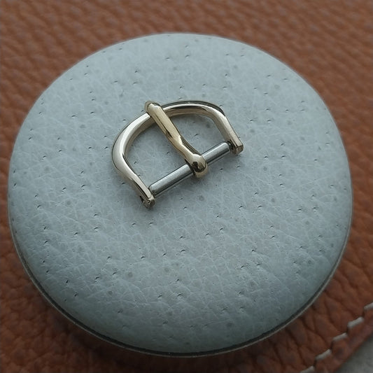 1/2" 12k Yellow Gold-Filled Unused 1950s Vintage Watch Strap Buckle