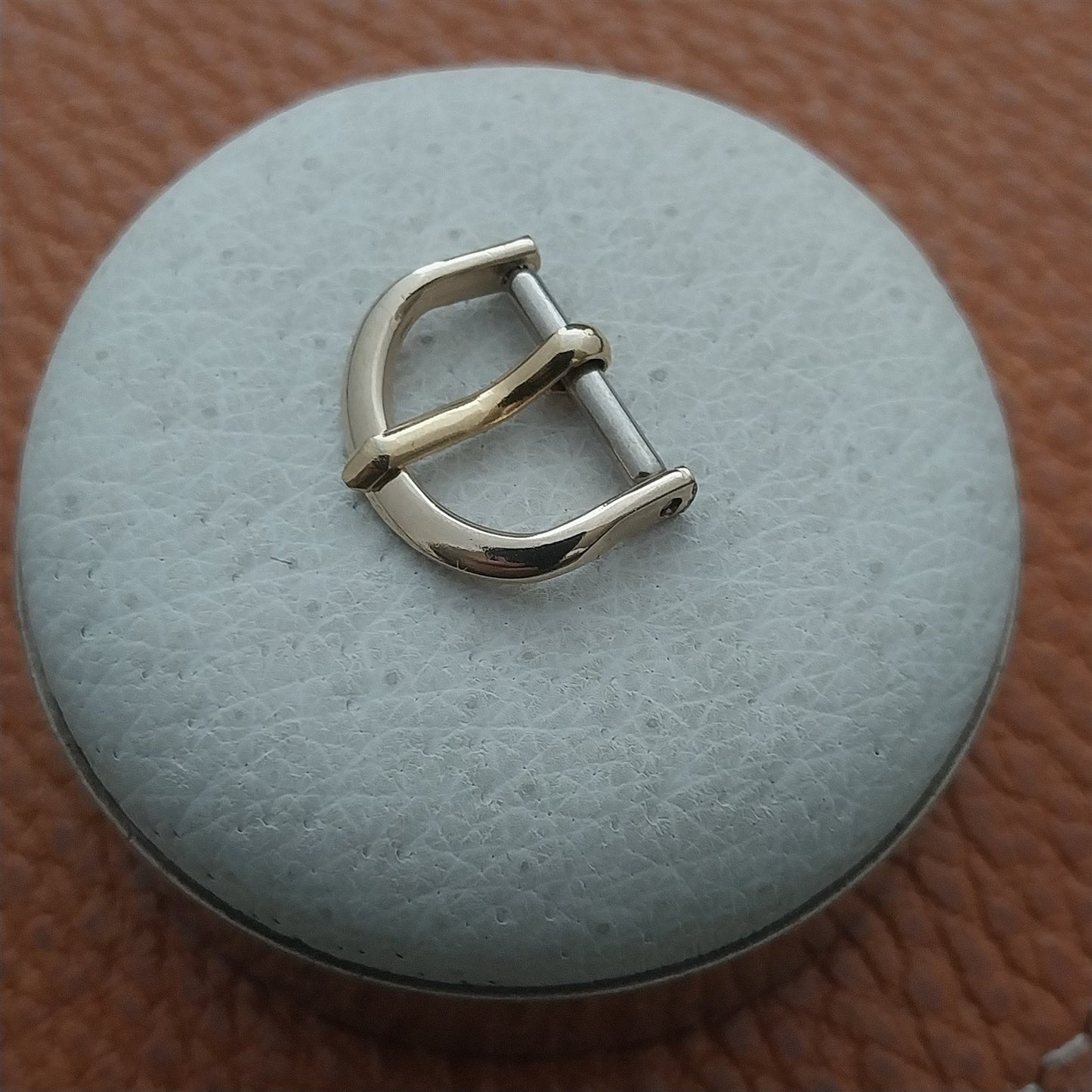 1/2" 12k Yellow Gold-Filled Unused 1950s Vintage Watch Strap Buckle