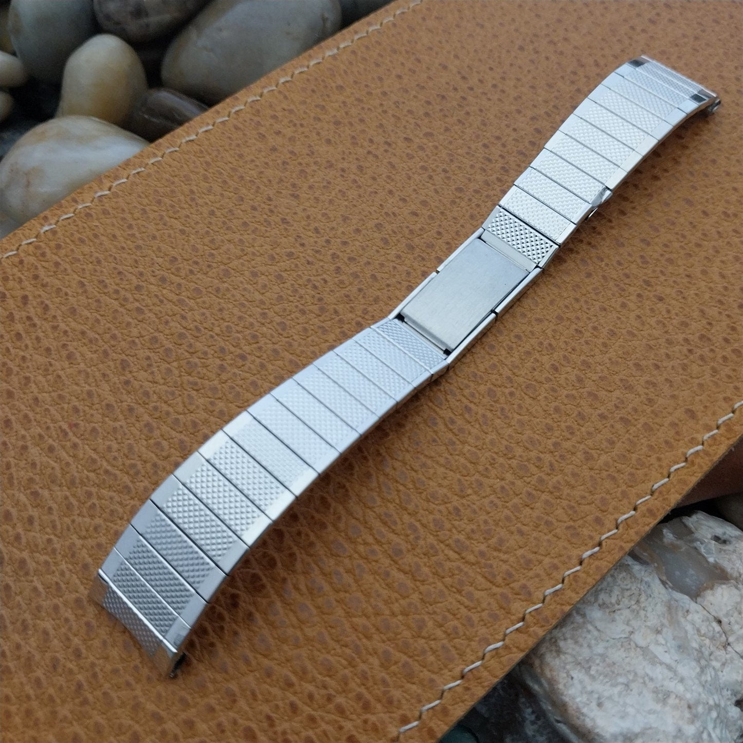 1970 Vintage 17.2mm 10k White Gold-Filled Speidel Unused Classic Watch Band