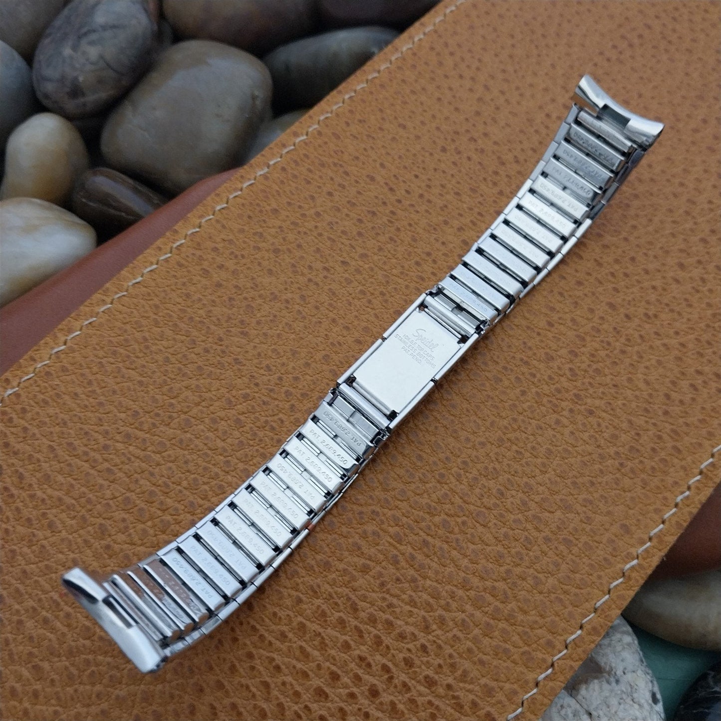 1970 Vintage 17.2mm 10k White Gold-Filled Speidel Unused Classic Watch Band