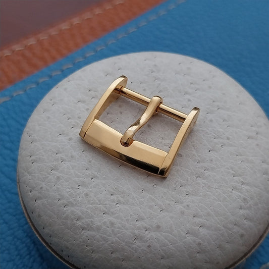 Vintage 14mm yellow Gold-Tone Classic Watch Strap Buckle