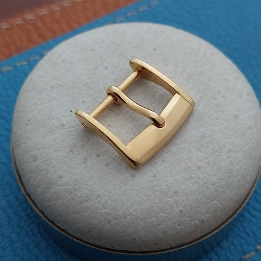 Vintage 14mm yellow Gold-Tone Classic Watch Strap Buckle