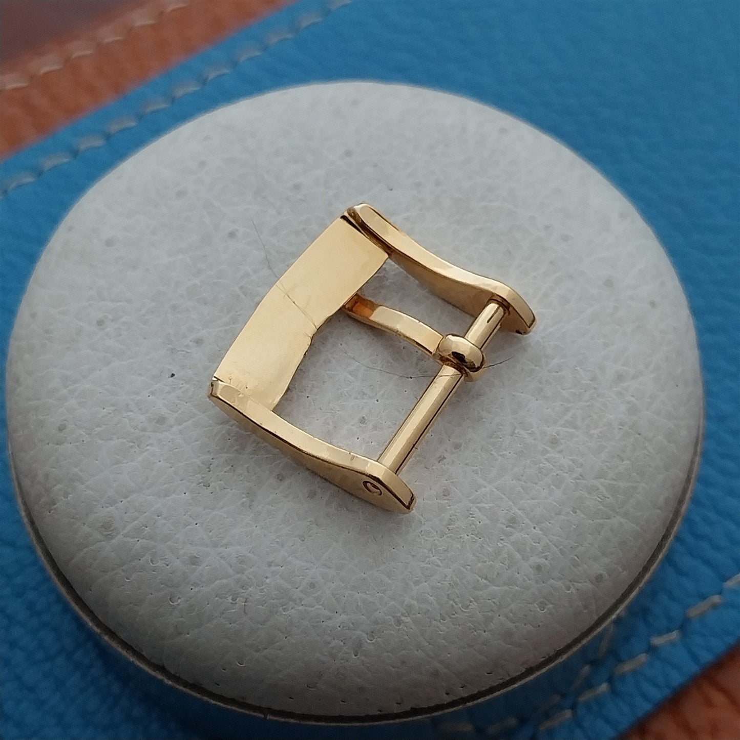 Vintage 14mm yellow Gold-Tone Classic Watch Strap Buckle