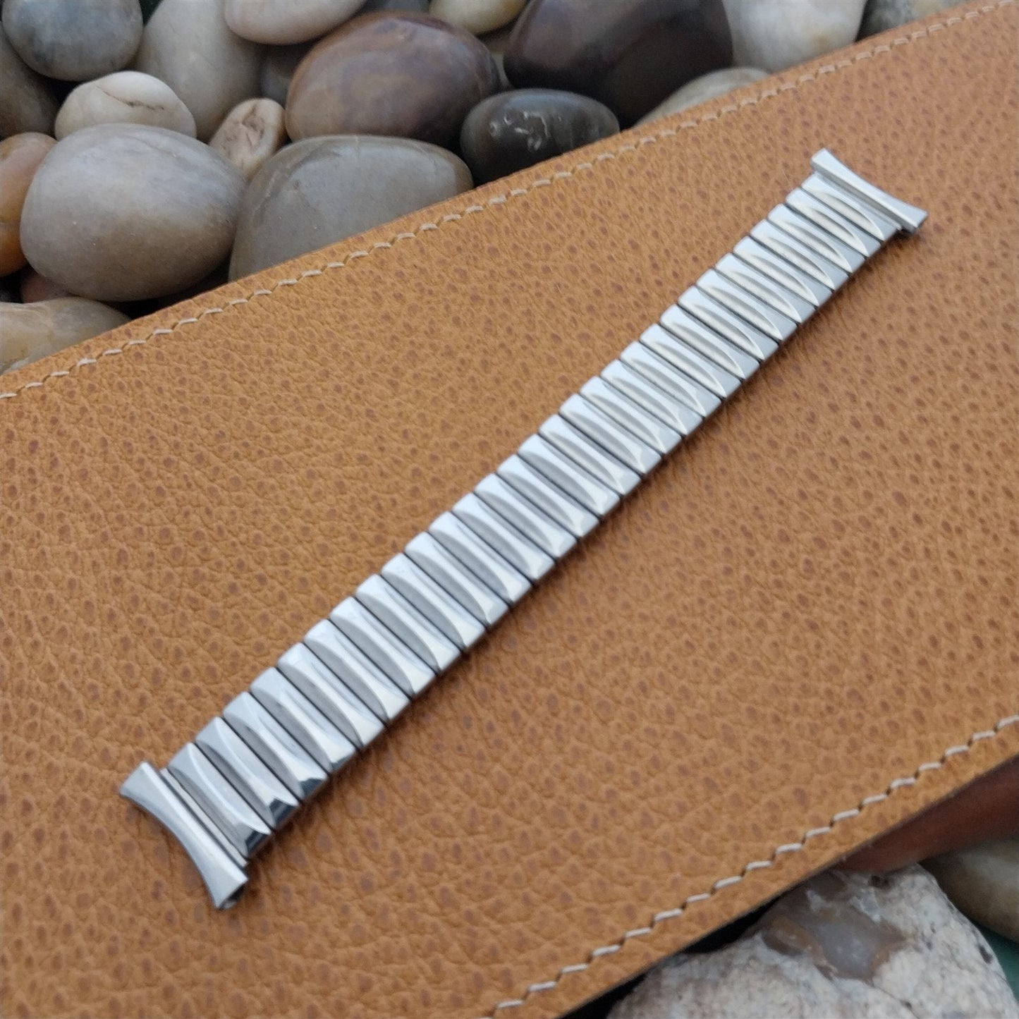 19mm Scott Stainless Steel DeLuxe nos 1970s Vintage Watch Band 18mm 16mm