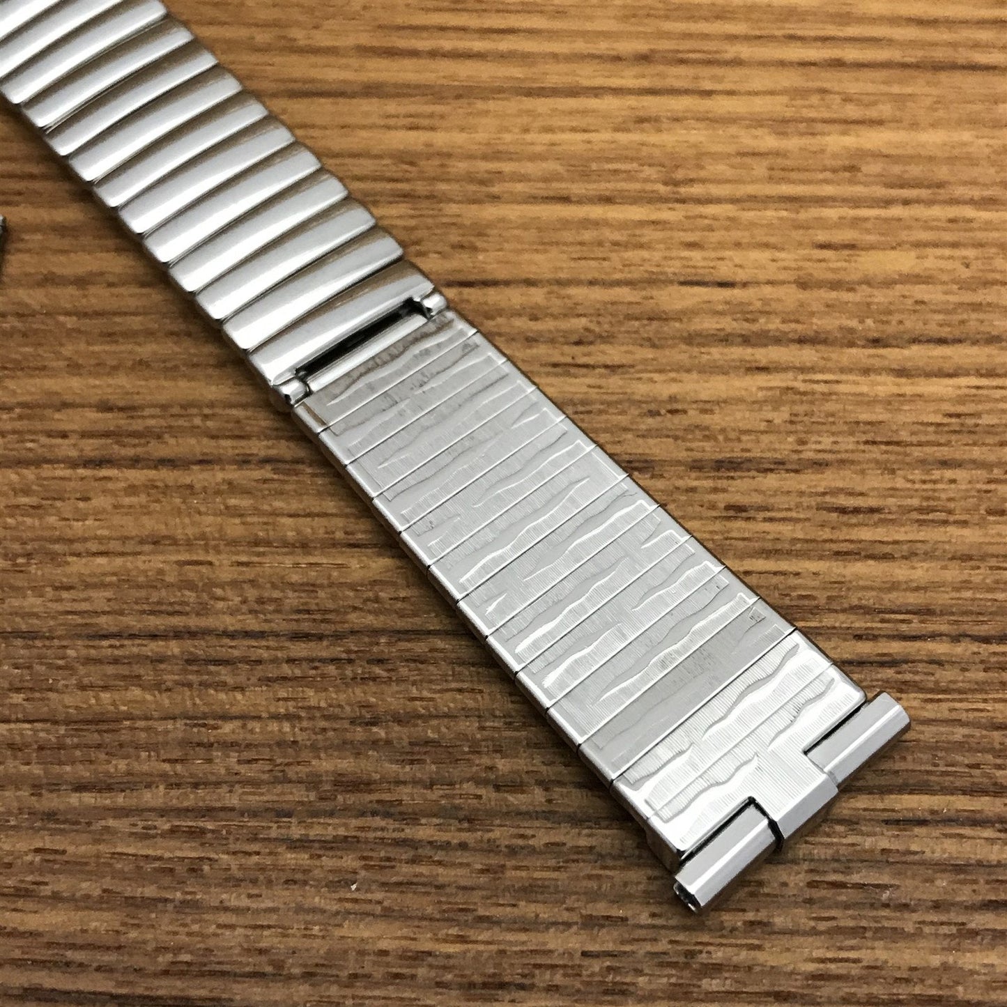 19mm 18mm JB Champion Stainless Steel Tiger-Stripe 1960s nos Vintage Watch Band