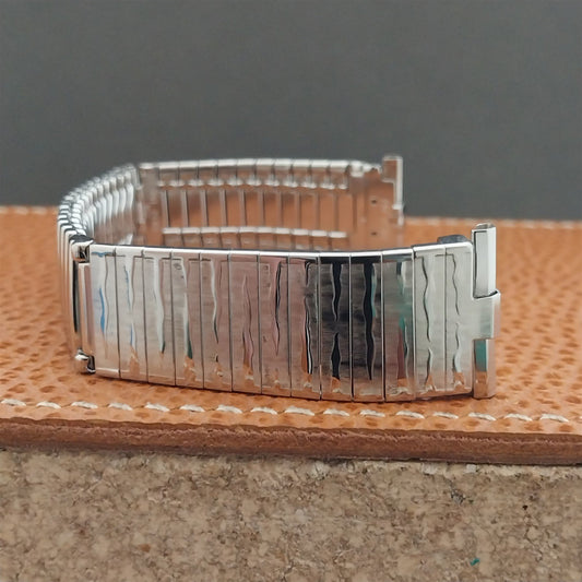19mm 18mm JB Champion Stainless Steel Tiger-Stripe 1960s nos Vintage Watch Band