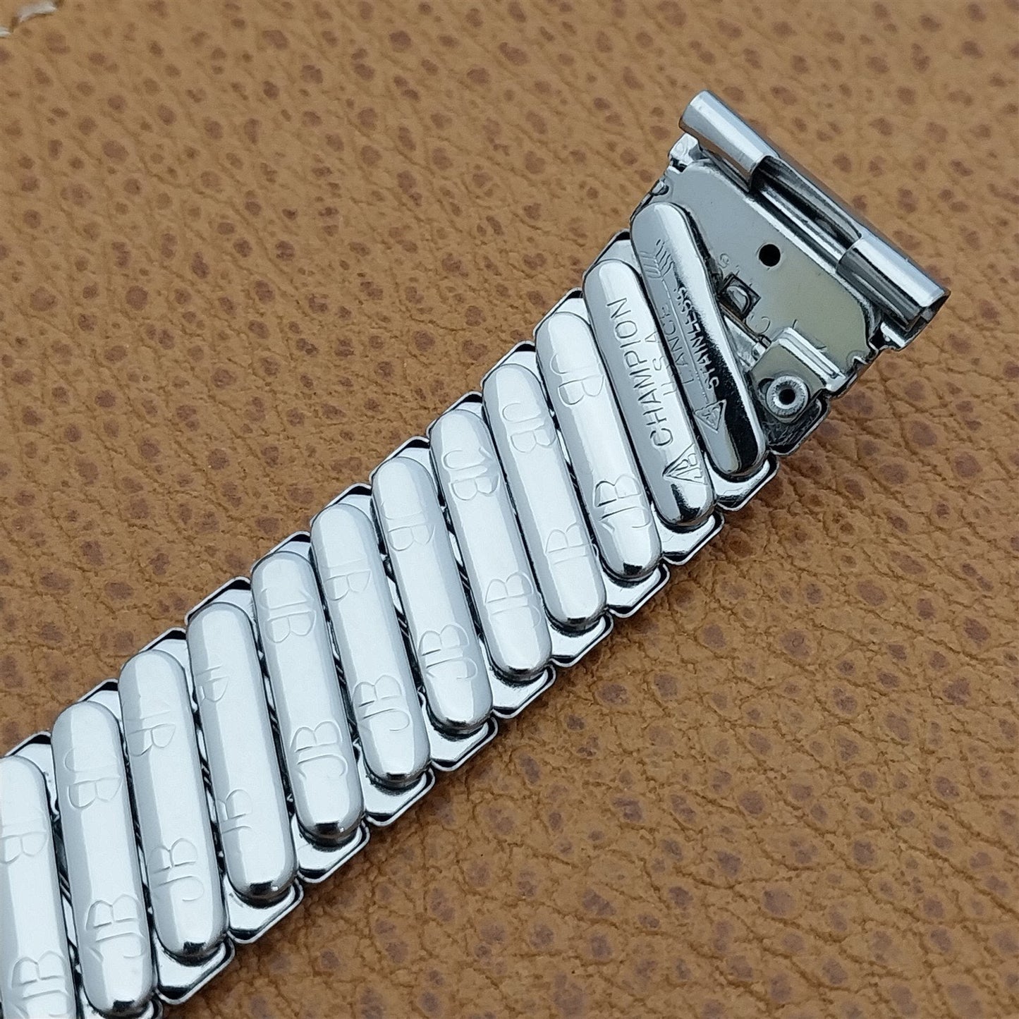 JB Champion Edgewood Stainless Steel Expansion nos 1950s Vintage Watch Band