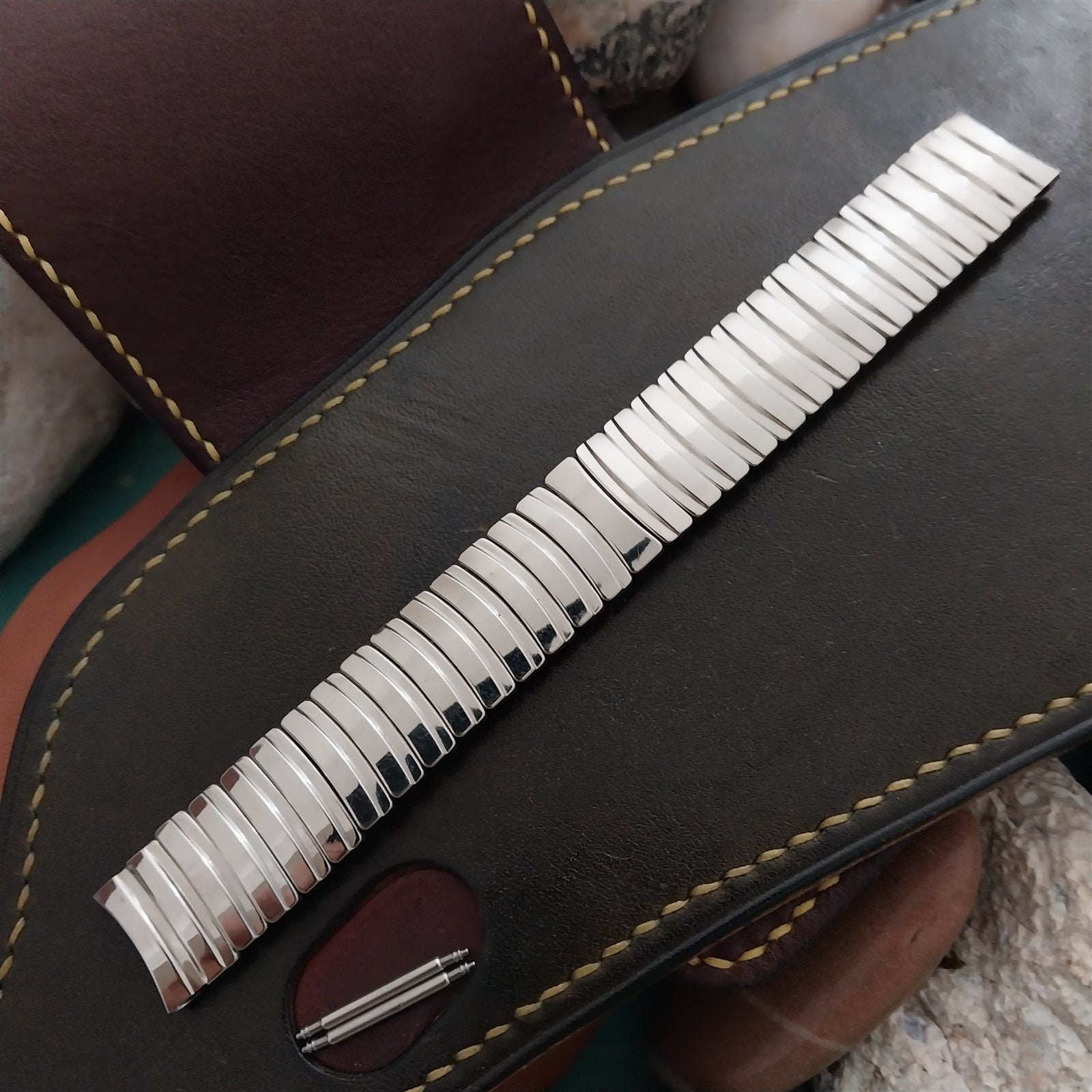 16mm Stainless Steel JB Champion Wide nos Unused 1950s Vintage Watch Band