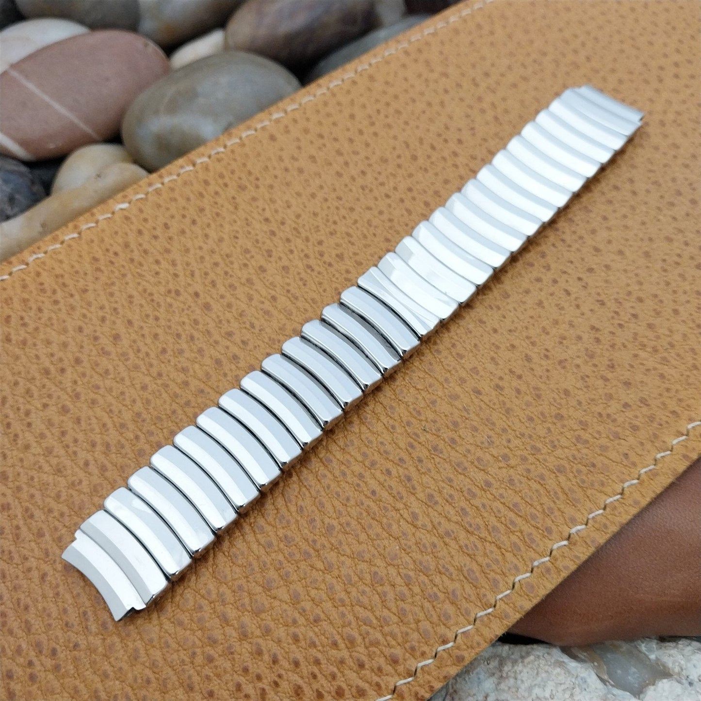 9/16" Stainless Steel JB Champion USA Wide Unused 1950s nos Vintage Watch Band
